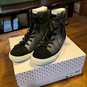 Ugg black high top sparkly sneakers